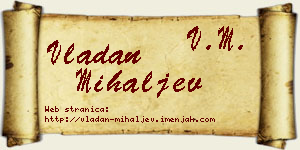 Vladan Mihaljev vizit kartica